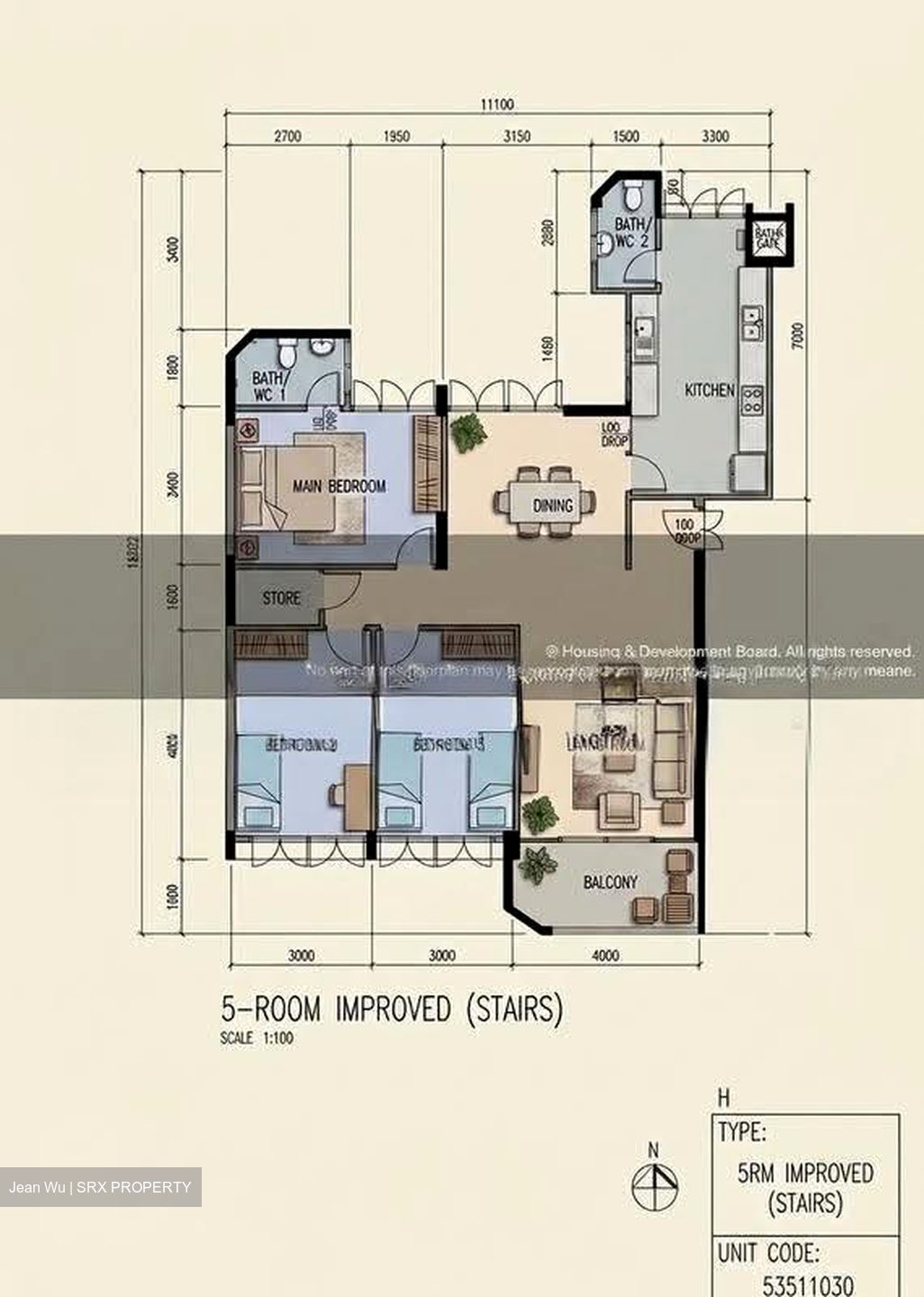 Blk 305 Hong Kah East Garden (Jurong East), HDB 5 Rooms #610147081